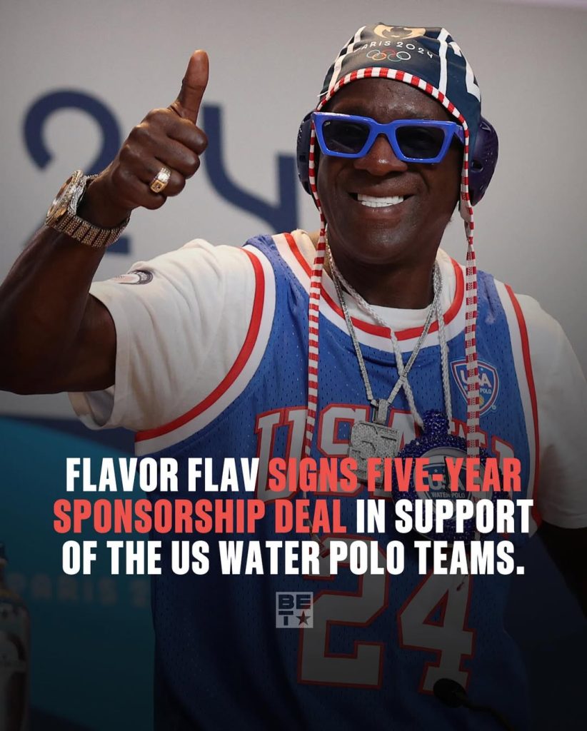 A headline-making moment: Flavor Flav and the U.S. Women’s Water Polo Team make waves together in a feature spotlighting their unexpected but powerful partnership.