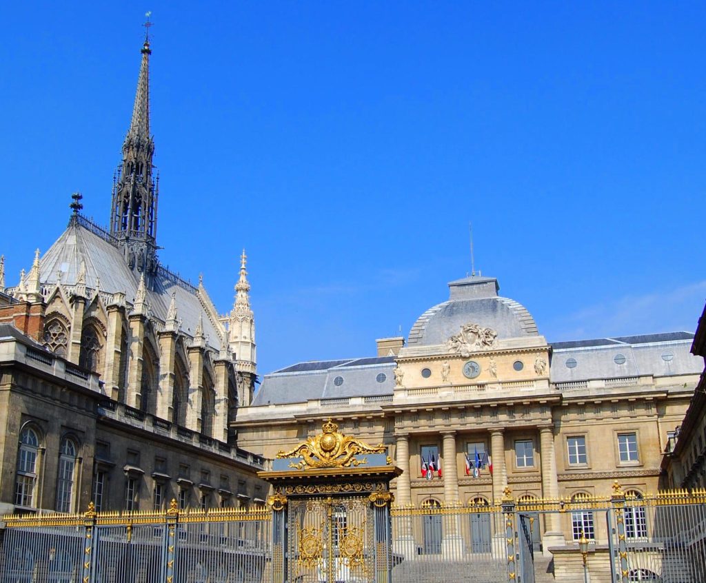 Palais de Justice in Paris, France, where Kim Kardashian is testifying in the 2016 armed robbery trial.